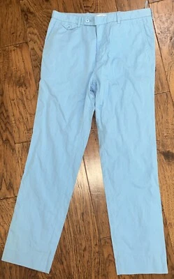 Chino ajustado de algodón tallado azul claro talla 40/us talla 32 para hombre Foto 1 de 4
