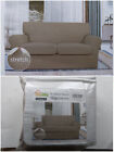 Easy-Going Stretch Loveseat/ Natural Couch SlipCover