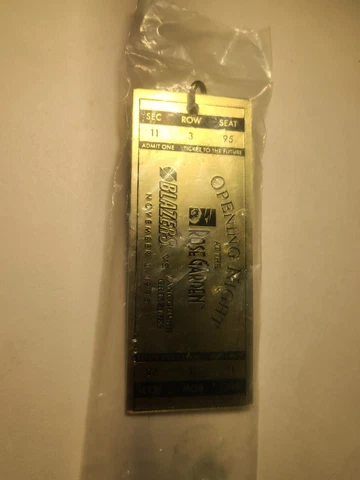 1995 PORTLAND BLAZERS OPENING NIGHT ROSE GARDEN TICKET MILLER  KEY CHAIN Cover