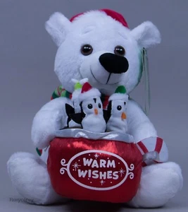 Peluche animado de oso polar y pingüinos bailarines Gemmy 11 pulgadas "Let it Snow" nuevo con etiquetas - Imagen 1 de 1