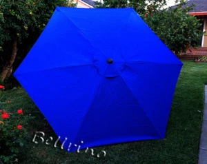 Patio Umbrella Top Canopy Replacement Cover fit 9ft 6 ribs ROYAL BLUE - Picture 1 of 4