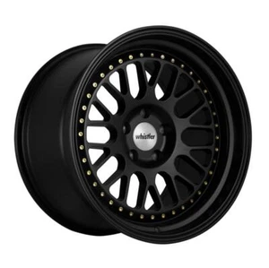 (1) 18x9.5 +35 Whistler SK1 5x100 Full Satin Black Wheel - Picture 1 of 2