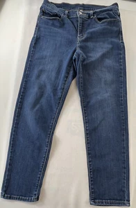 Pantalones de mezclilla azul ajustados Levis para mujer talla 8 lavado oscuro 5 bolsillos hasta el tobillo - Imagen 1 de 11