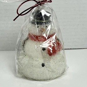 Pottery Barn ~ kleine Schneemannkerze ~ neu in Kunststoff - Bild 1 von 5