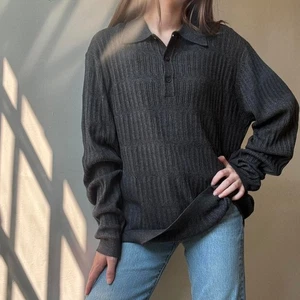 Perry Ellis Seide Kaschmir Kragen Pullover Medium Preppy Herbst Winter - Bild 1 von 6