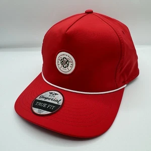 Imperial True Fit Red Snapback Hat Santa’s SCC Patch Rope Cap Christmas - Picture 1 of 11