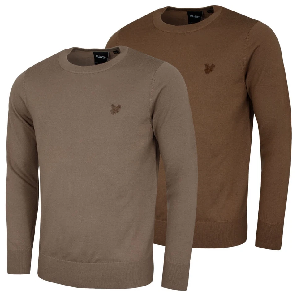 Suéter Jersey Transpirable Cuello Redondo Lyle & Scott Para Hombres 2025 Tonal Eagle Merino Foto 1 de 1