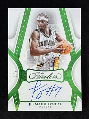 2024-25 Panini Flawless Jermaine O'Neal #FA-JOP Emerald Autographs Auto /5 - Image 1 of 2