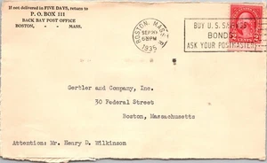 GOLDPATH: US COVER 1935 BOSTON,MA.PERFIN,FRONT ONLY CV788_P09 - Picture 1 of 2