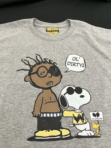 Ol’ Dirty Snoopy Woodstock Wu Tang For Everyone Cool Men’s Gray Tee Size Large - Picture 1 of 4