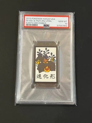 PSA 10 2013 Pokemon Hanafuda Eevee Jolteon Flareon Vaporeon Kanto December Japan - Image 1 of 2