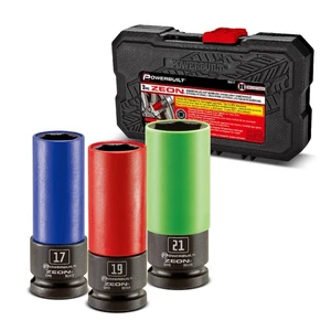 Powerbuilt 3 Stück Zeon metrisch Lug Nut Steckschlüsselsatz für beschädigte Lug Nuts - 240098 - Bild 1 von 6