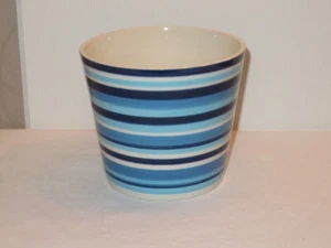Blumentopf Blumenschale blau quer gestreift von IKEA Ø Rand 15 cm H 13,6 cm - Bild 1 von 5