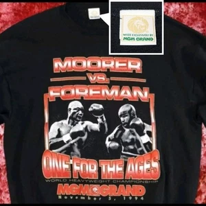 Vtg 1994 Moorer vs George Foreman One For The Ages MGM Grand Boxing Crewneck XL - Picture 1 of 6