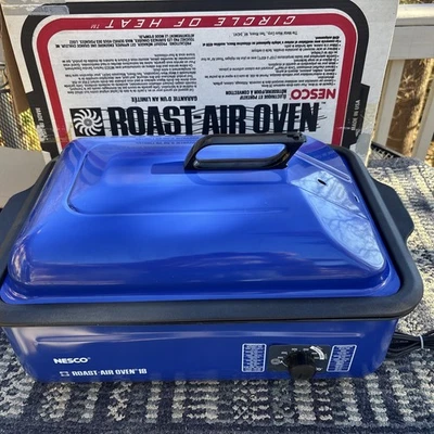 Nesco Roast-Air Oven 18 Qt Blue Electric Turkey Chicken Roaster Cooker - Nicer - Image 1 of 4