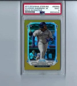 VLADIMIR GUERRERO ROOKIE: 2019 BOWMAN STERLING GOLD REFRACTOR BSR89 PSA 9 01/50 - Picture 1 of 1