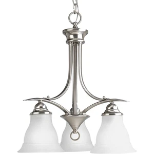 Progress Lighting P4324 Nickel Trinity 3-Light 19"W Chandelier - Picture 1 of 4
