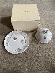 Lenox Butterfly rund bedeckt Butterdose/Käseplatte Neu im Karton #6108179 - Bild 1 von 14