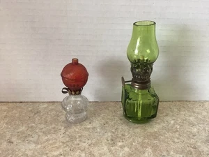 Zwei kleine Vintage Feen Öllampen - 3” und 4 1/2”, gut. - Bild 1 von 3