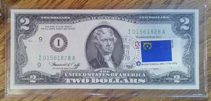 1976 Two Dollar ($2) Bill Uncirculated Minneapolis, MN Cancellation Stamp (828) - Picture 1 of 2