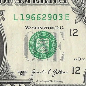 MARCH 29 1966 Birthday Fancy Serial Number Date Note One Dollar Bill 03 29 1966 - Picture 1 of 11