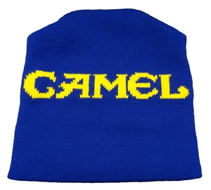 Camel Blue Knit Beanie Skull Ski Cap 90s VTG Cigarette Logo Promotional Promo OS - Picture 1 of 15