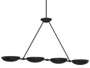 Kovacs P1318 Undertas 4 Light 48"W Linear Chandelier - Iron Ore - Picture 1 of 11