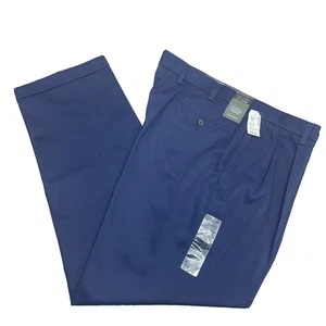 Neu mit Etikett Jos A Bank Traveler Herrenhose passt 40 x 31 marineblau Chinohose plissiert bequem Stretch - Bild 1 von 7