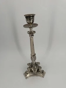 Antique Silver Plated Judaica Shabbat Sabbath Polish Warsaw Candlestick - Picture 1 of 12