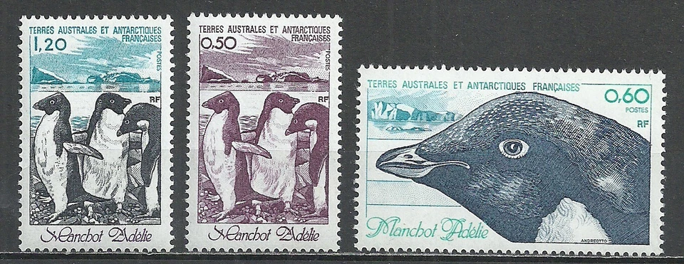 TAAF 1980 Antarctic  Penguins.  Fauna/Penguins  Full Set MNH - Image 1 of 1