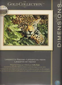 Dimensions LEOPARD IN REPOSE Counted Cross Stitch Kit 40.6 x 27.9cm, 70-35300 - Imagen 1 de 2