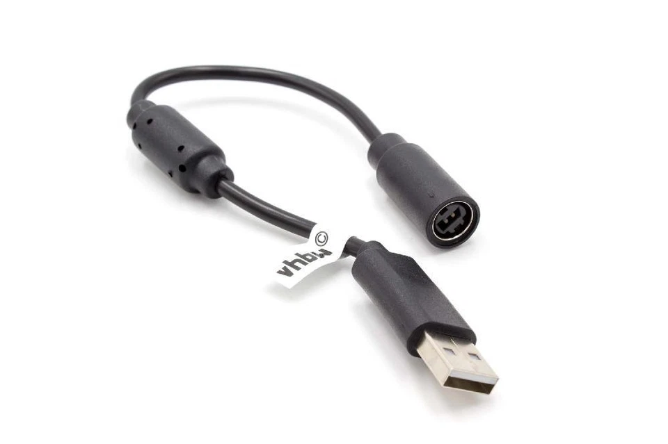 Cavo adattatore USB breakaway antistrappo per Microsoft Xbox 360 - nero - Immagine 1 di 1