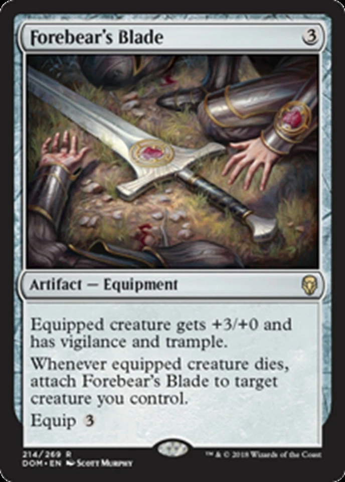 FOREBEAR'S BLADE NM Dominaria mtg Grey - Artifact Rare - Image 1 of 1