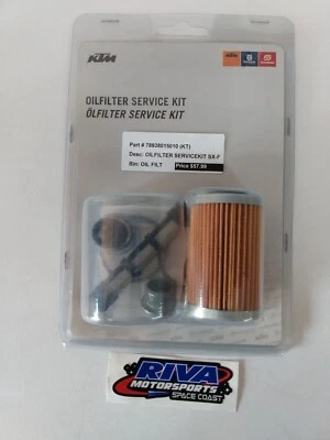 KTM OIL FILTER SERVICE KIT FOR 450/500 EXC/SX-F/XC-F/XC-W 2012-2016 78938015010 - Image 1 of 4