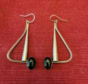 Vintage Sterling Onyx Earrings RM240 - Picture 1 of 4