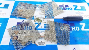 Mesh- Maxillofacial Skull Cranial Titanium 200mm X 200mm X 0.5mm & screws 105 Pc - Picture 1 of 8