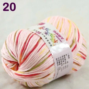 1skeinx50g Baby Cashmere Silk Wool Children hand knitting Yarn 1820 Pink Red Mos - Picture 1 of 24