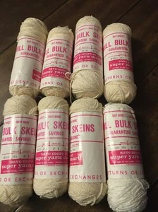 Lote de 10 madejas a granel Mill vintage beige blanco - Imagen 1 de 5