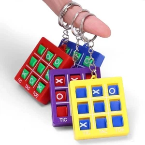Puzzle Toy XO Chess Key Chain Tic-tac-toe Chessboard Keyring Kids Gift - Picture 1 of 11