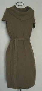 NEW Calvin Klein Women's Cowl Neck Sweater Dress Brown Sz M - Picture 1 of 7