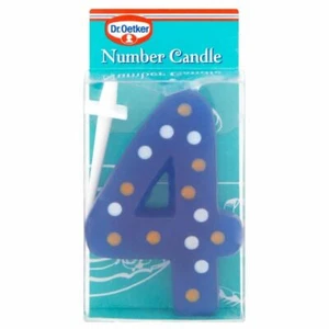 Dr. Oetker Number 4 Candle (Colour May Vary) - Bild 1 von 1