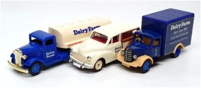 Lledo 30001 - 3 Piece Dairy Farm Set - Minor Van Articulated Tanker & Box Van - Image 1 of 4