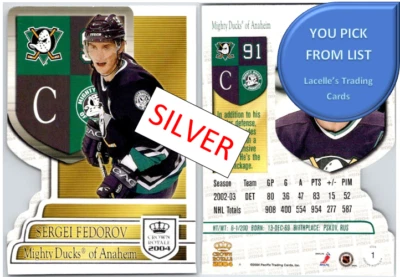 2003-04 Pacific Crown Royale - SILVER - Die-Cut - Base Cards - U-Pick From List - Image 1 of 2