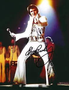 ELVIS PRESLEY SIGNED PHOTO AUTOGRAPH ORIGINAL SIGNATURE POSTER 8X19 REPRINT - Picture 1 of 3