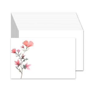 Index Cards 4"x 6", Set of 50, Card stock, Cards for notes - Simple Flower - Picture 1 of 2