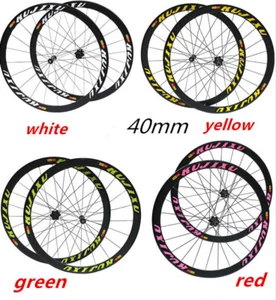 700C Road Bike Wheelset City Bicycle Wheels Alloy Rim Deep 40mm Disc Brake - Picture 1 of 10