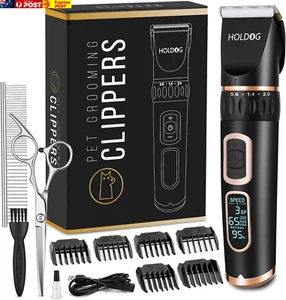 Dog Clippers 3-Speed Low Noise Cordless Pet Grooming Tools for Small & Large Pet - Picture 1 of 12