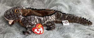 Ty Beanie Baby - BALI the Brown Komodo Dragon (Green Tongue) RARE-RETIRED - Picture 1 of 3