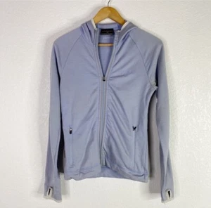Icebreaker Womens Size Small Blue 100% Merino Wool Full Zip Up Hooded Jacket - Picture 1 of 13
