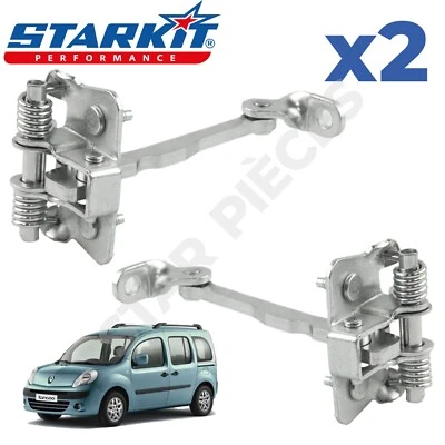 2 ARRET TIRANT LIMITEUR DE PORTE AVANT GAUCHE + DROIT RENAULT KANGOO 2 2007-2021 - Photo 1/4